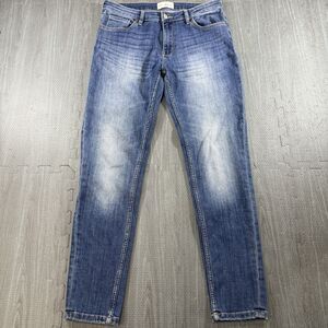 Dish Denim Jeans Women W30 L28 Blue Med Rise Skinny Medium Wash Stretch Zip